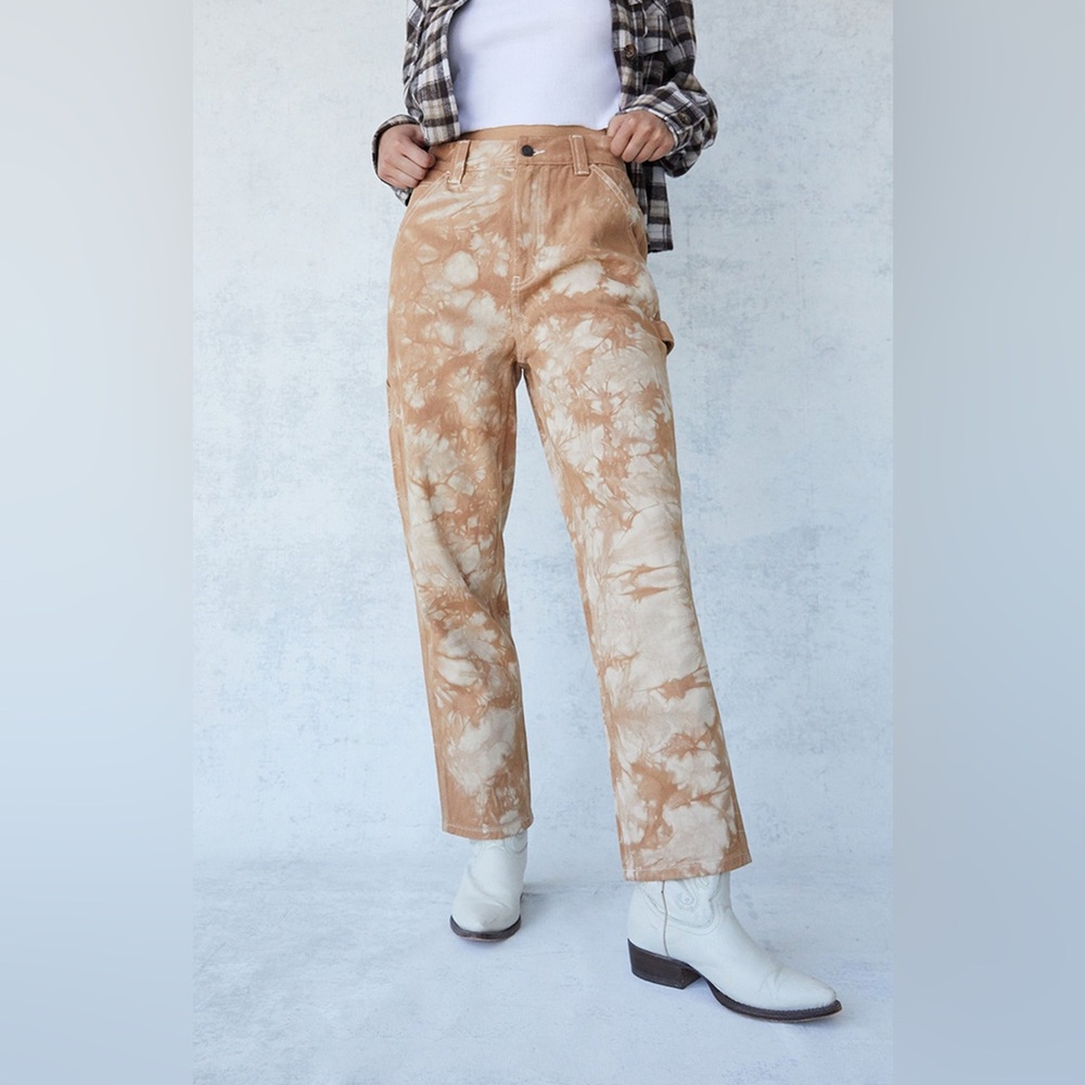 Pacsun Brown Tie Dye High Waisted Carpenter Pants‎ Size: 25